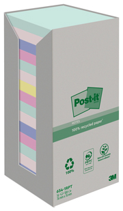 Die neue Post-it Recycling Notes-Farbkollektion „Nature“: „PEFC-Recycled“ zertifiziert
