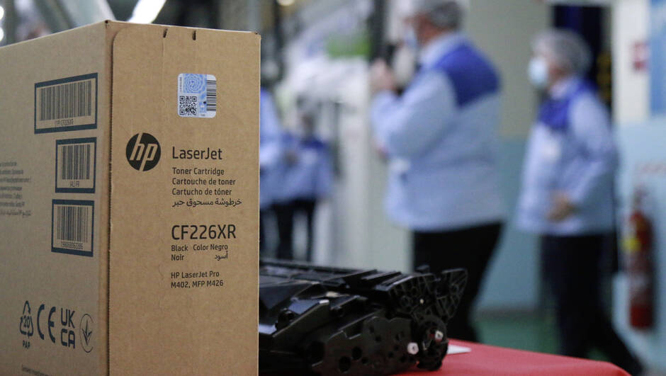 Die "HP EvoCycle"-Tonerkartuschen werden in einer Produktionsanlage in Liffré in der Bretagne hergestellt.