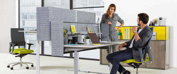 Aktiv-Bürostühle schaffen durch ihre flexible Bauweise Bewegungsanreize. Bild: Dauphin/ AGR