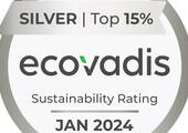 Trotz verschärfter Kriterien holte Herma beim Nachhaltigkeitsaudit von EcoVadis erneut eine Silbermedaille. Nun gehört Herma zu den besten 12 Prozent der in den letzten 12 Monaten von EcoVadis auditierten Unternehmen. (Bild: Herma/ EcoVadis)