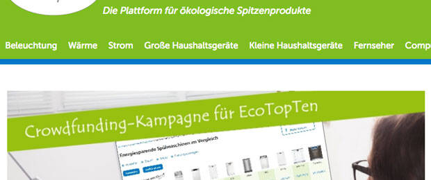 EcoTopTen.de ist die Internetplattform des Öko-Instituts für nachhaltige Produkte.