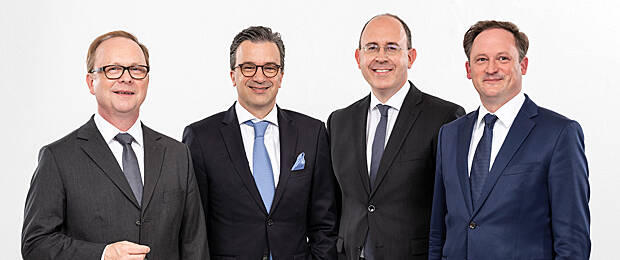 Das neue Führungsteam der Dauphin-Gruppe: (v.l.) Dr. Rolf Hallstein, Stefan Scheurer, Christoph Schülner, Dr. Jochen Ihring