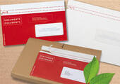 Die umweltfreundliche Dokumententasche „ELCO Quick Vitro“ aus Papier schützt die Begleitpapiere beim Versand. (Bild: Elco)