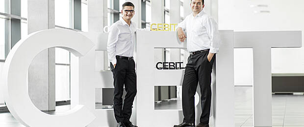 Oliver Frese (l.), CeBIT-Vorstand bei der Deutschen Messe und Marius Felzmann, Geschäftsbereichsleiter CeBIT bei der Deutsche Messe