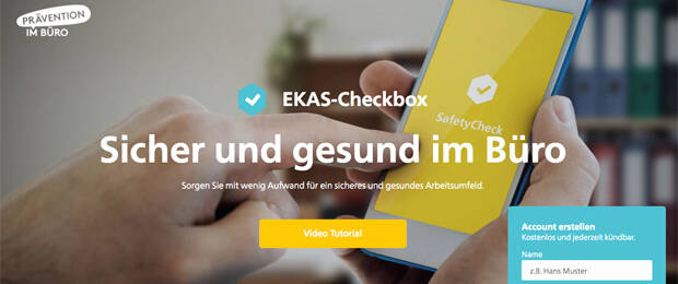 Die EKAS-Checkbox ist Teil der Aktion "Prävention im Büro" in der Schweiz und setzt sich dafür ein, die Sicherheit und den Gesundheitsschutz im Büro mit verschiedenen Präventionsmitteln zu verbessern.