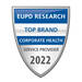 Siegel „Top Brand Corporate Health“: steht für empfohlene und qualitativ hochwertige Dienstleister (Bild: EUPD)
