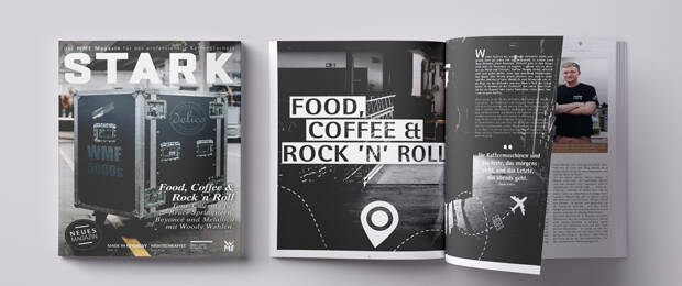 Das neue WMF-Kundenmagazin bietet neben „STARK“en Kaffee-Themen auch inspirierende Geschichten aus dem Kaffee-Business (Bild: WMF Group)