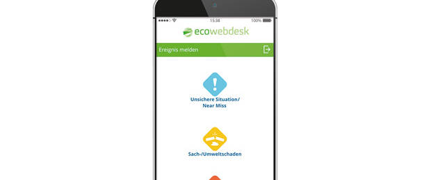 Dank einer eigenen Applikation kann das Managemensystem "EcoWebDesk" auch vom mobilen Endgerät genutzt werden.