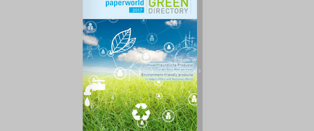 Das "Green Directory" gibt es als E-Paper hier auf der Website oder bei den Infocountern auf der Paperworld.