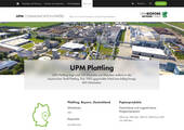 UPM Communication Papers will die Papierfabrik Plattling zum Jahresende schließen. (Screenshot: www.upmpaper.com/de/)