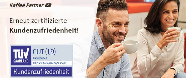 Kaffee Partner erreicht bei Umfrage zur Kundenzufriedenheit die Note Gut (1,9). (Bild: Kaffee Partner)