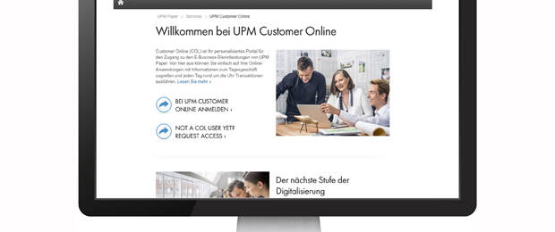 Der Papierhersteller UPM erweitert sein Angebot für Online-Serviceleistungen. (Bild Monitor: Thinkstockphotos 166011575)