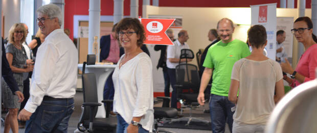 Zwölf Unternehmen aus Hannover veranstalteten den Gesundheitstag "Morgen noch gesund", der in den in den neu gestalteten Räumen des Büroeinrichters office360 stattfand.