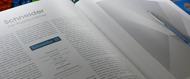 Das Buch "Marke des Jahrhunderts" zeigt Marken, die Standards gesetzt haben - so wie Schneider Schreibgeräte. (Pressefoto: Schneider Schreibgeräte GmbH)
