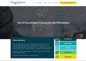 Screenshot der Website der E-Procurement-Plattform „iValue Solutions“.