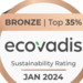 Die ab 2024 geltenden, verschärften Bewertungsgrundlagen von EcoVadis machen auch die Auszeichnung mit der Bronzemedaille noch wertiger. (Bild: EcoVadis)