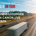 Key Visual der diesjährigen Canon-Roadshow unter dem Motto „MAKE IT ON TOUR“
